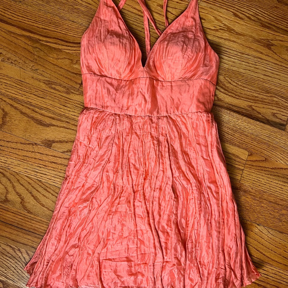 Nicole Miller Silk Coral Dress